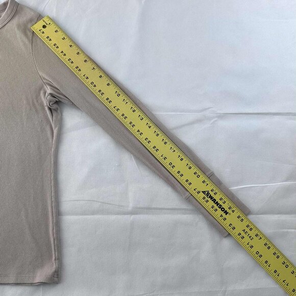 SO Ribbed Henley Long Sleeve Top – Size XL - Picture 7 of 7